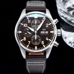 TW Factory IWC Pilot  Brown Face Steel 43mm Replica Watch